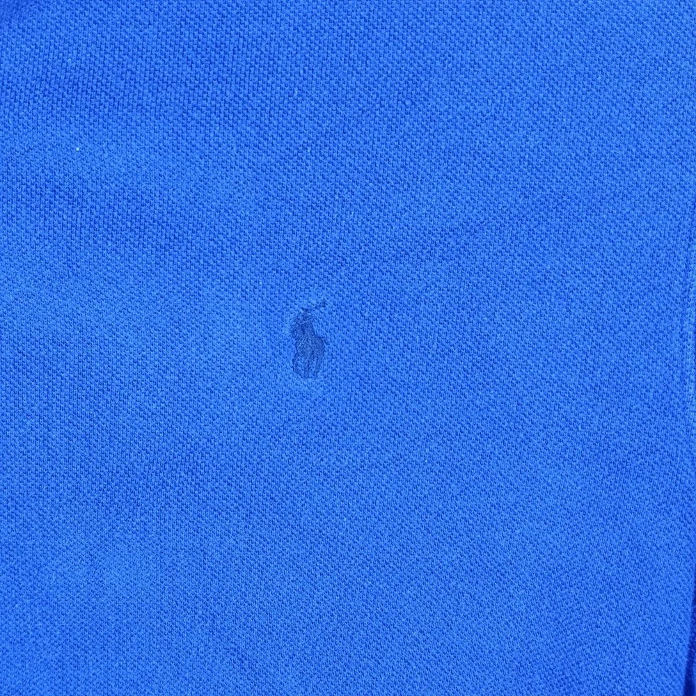 Vintage Polo Ralph Lauren Mens Medium 1/4 Zip Pullover Sweater Blue Pocket